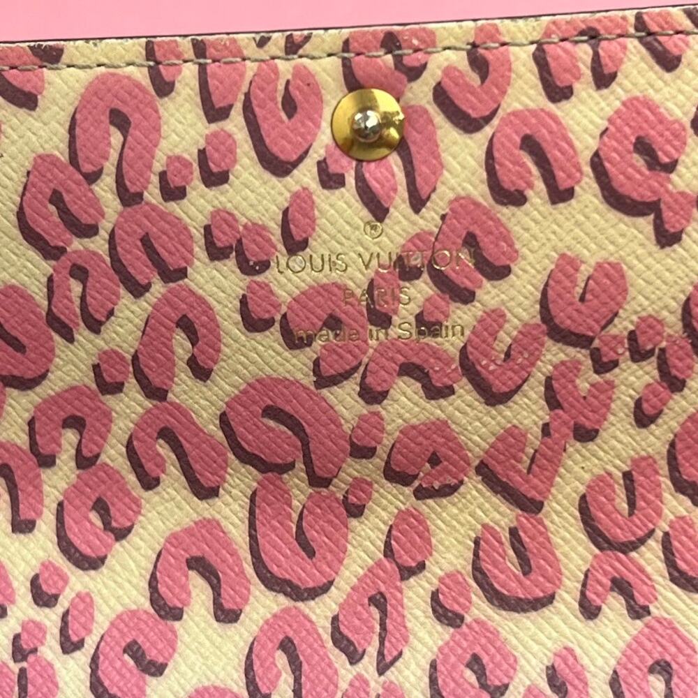 Louis Vuitton Monogram Sarah Long Wallet in Leopard Blanc Coral Limited Edition - Picture 9 of 16
